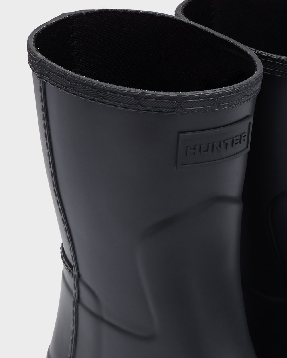 Bottes Courtes de Pluie Hunter Refined Stitch Detail Femme Noir NWQHIJE-92